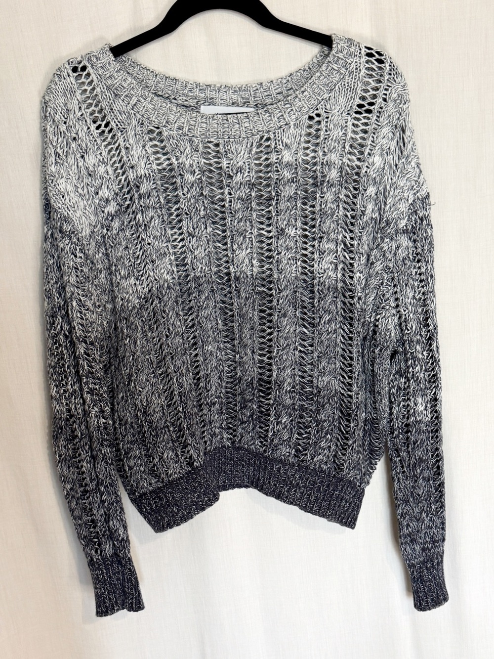 John + Jenn Women’s Marled Gray Knit Sweater